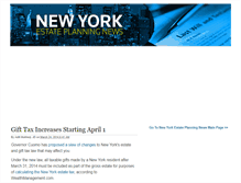 Tablet Screenshot of newyorkestateplanningnews.com